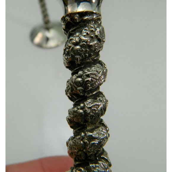 Falstaff Silver Plated Candlesticks Made Spain Twisted Vine Mid Century Set  2 - Picture 4 of 12